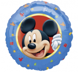 Niebieski balon foliowy z myszką Mickey
