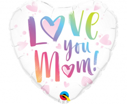 Balon foliowy z napisem "love you mom"