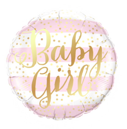 Balon foliowy z napisem "baby girl"