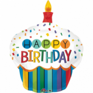 Balon foliowy w kształcie urodzinowego ciastka