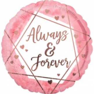 Balon foliowy z napisem "Always & forever"