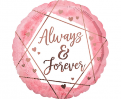 Balon foliowy z napisem "Always & forever"