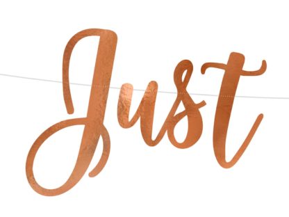 Fragment baneru z napisem "just"