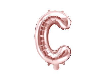 Różowe złoto balon foliowy w kształcie litery C