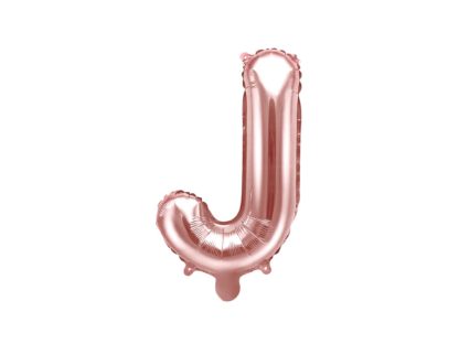 Różowe złoto balon foliowy w kształcie litery J