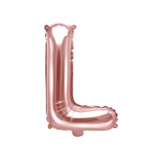 Różowe złoto balon foliowy w kształcie litery L