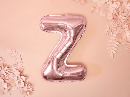 Różowe złoto balon foliowy w kształcie litery Z