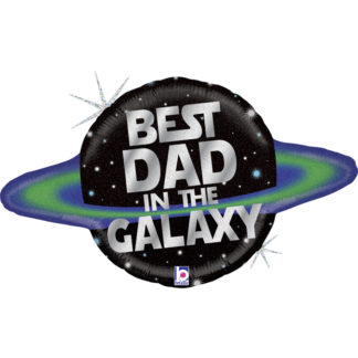 Balon foliowy z napisem "Best dad in the galaxy"