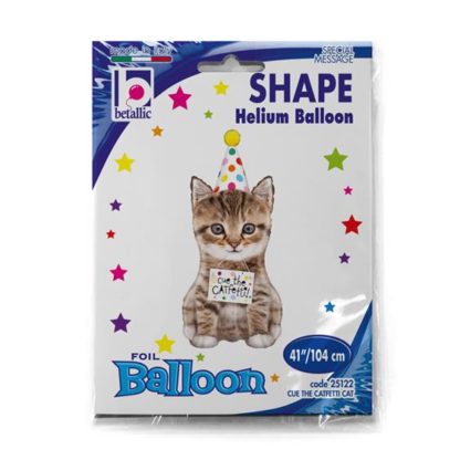 Balon foliowy w kształcie urodzinowego kotka