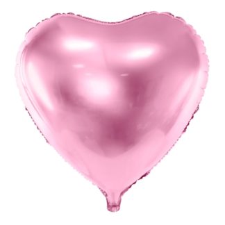 Różowy balon w kształcie serca