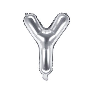Srebrny balon foliowy w kształcie litery Y