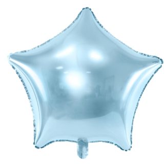 Niebieski balon foliowy w kształcie gwiazdki