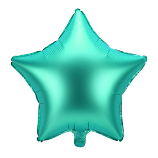 Zielony balon foliowy w kształcie gwiazdki