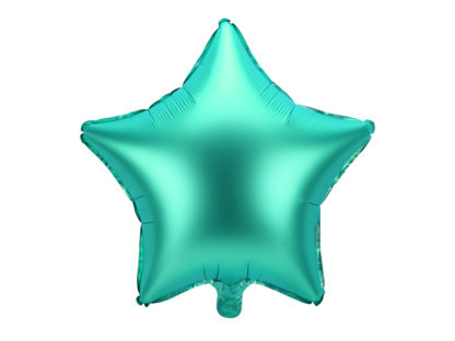 Zielony balon foliowy w kształcie gwiazdki