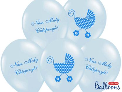 Niebieskie balony na narodziny chłopca