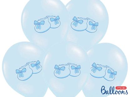 Zestaw niebieskich balonów z bucikami