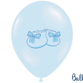 Niebieski balon lateksowy z bucikami
