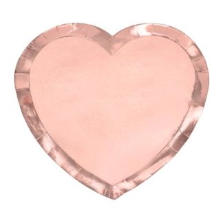 Różowy talerzyk w kształcie serca