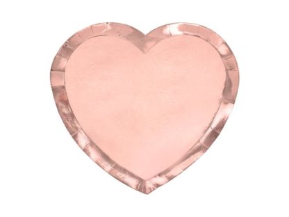 Różowy talerzyk w kształcie serca