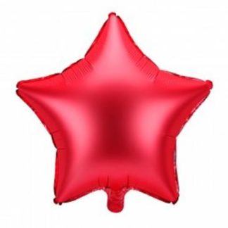 Czerwony balon foliowy w kształcie gwiazdki