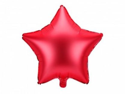 Czerwony balon foliowy w kształcie gwiazdki