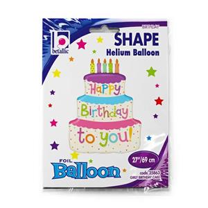 Balon foliowy w kształcie tortu urodzinowego
