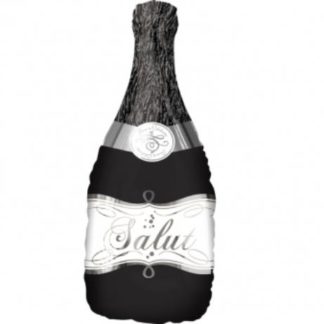 Balon foliowy w kształcie butelki z czarnym szampanem
