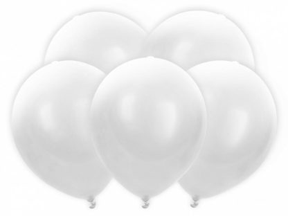 Białe balony lateksowe z światełkiem ledowym
