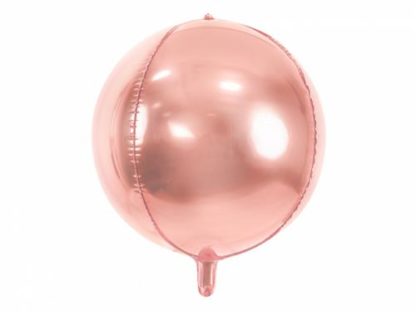Balon foliowy kula w kolorze różowego złota