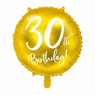 Złoty balon foliowy na 30 urodziny