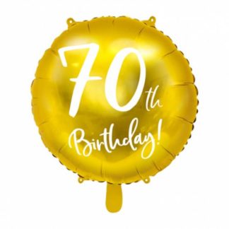 Złoty balon foliowy na 70 urodziny