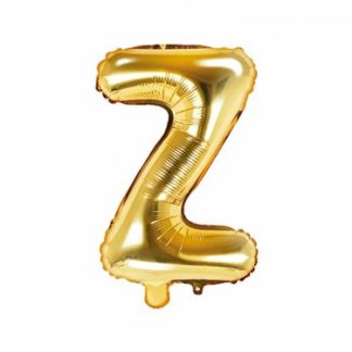 Złoty balon foliowy w kształcie litery Z