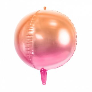 Balon foliowy w kształcie kuli w różnych odcieniach różu