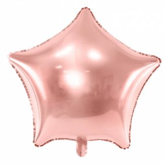 Balon foliowy w kształcie dużej różowozłotej gwiazdki