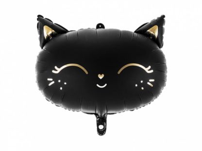 Balon foliowy w kształcie czarnego kotka