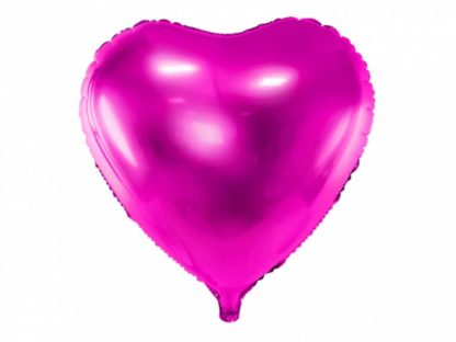 Ciemno różowy balon foliowy w kształcie serca