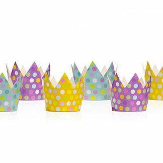 Papierowe, kolorowe korony na urodziny