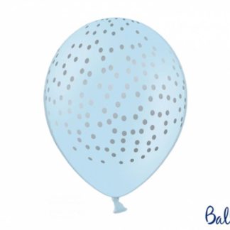 Niebieski balon lateksowy w kropki