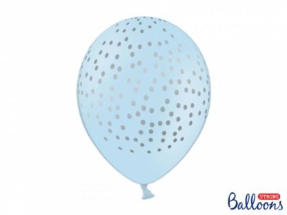 Niebieski balon lateksowy w kropki