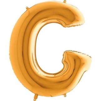Złoty balon foliowy w kształcie litery G