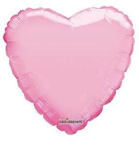 Pudrowy róż balon foliowy w kształcie serca