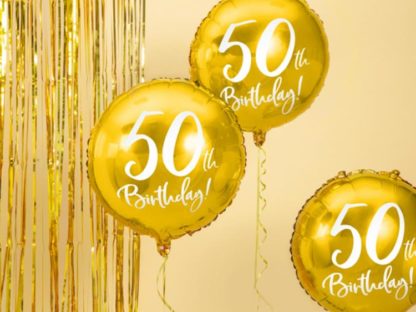 Zestaw balonów foliowych na 50 urodziny