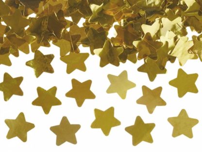 Złote konfetti w kształcie gwiazdek