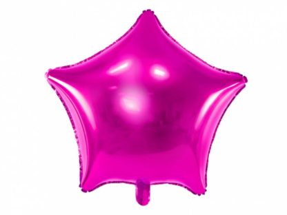 Balon foliowy w kształcie ciemnoróżowe gwiazdki