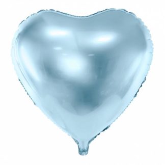 Niebieski balon foliowy w kształcie serca