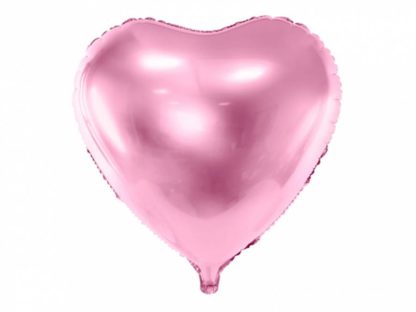 Różowy balon foliowy w kształcie serca